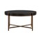 Armen Living Sylvie Brushed Oak and Metal Round Coffee Table LCSYCOBL - alternate 6